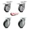 Service Caster Cambro Dish Caddies Swivel Caster with 2 Brakes Replacement Set - SCC CAM-SCC-TTL20S514-TPRB-2-S-2 - alternate 3